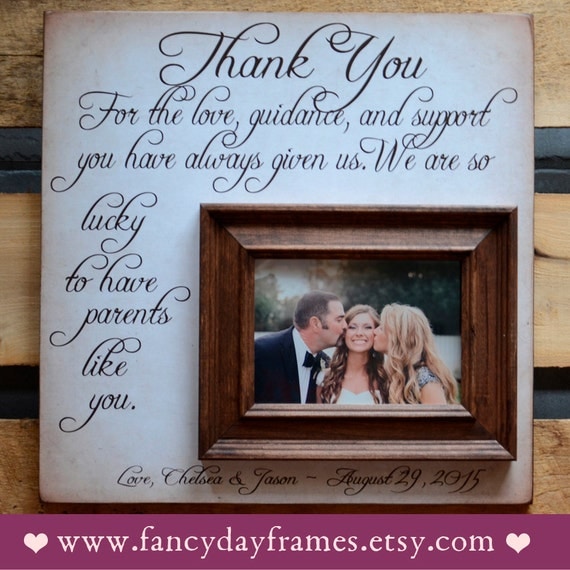 Parents Wedding Gift, Thank You Gift For Parents, Wedding Gift Parents ...