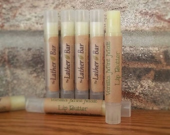 Handmade Lip Balm Caramel Cream Natural Lip by TheLatherBarSoapCo