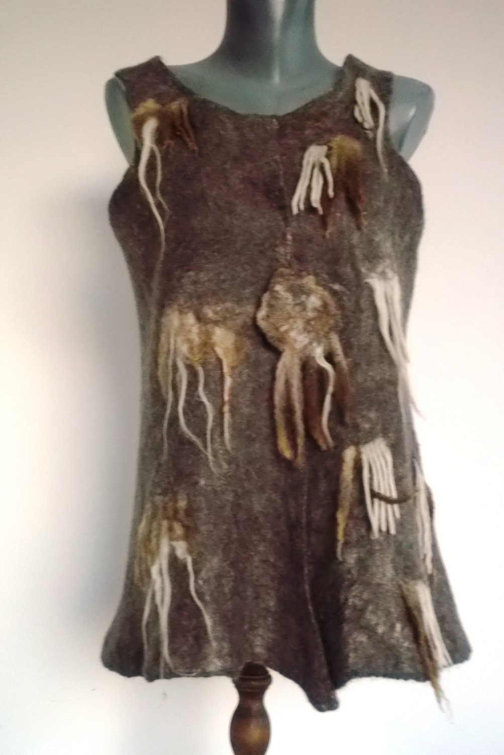 Felt vest Felt clothing Felt fashion Original by radugafelt