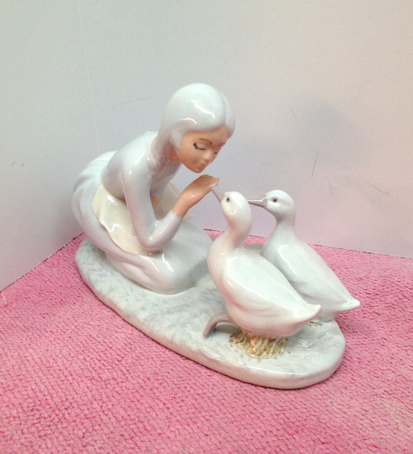 lladro lady with geese