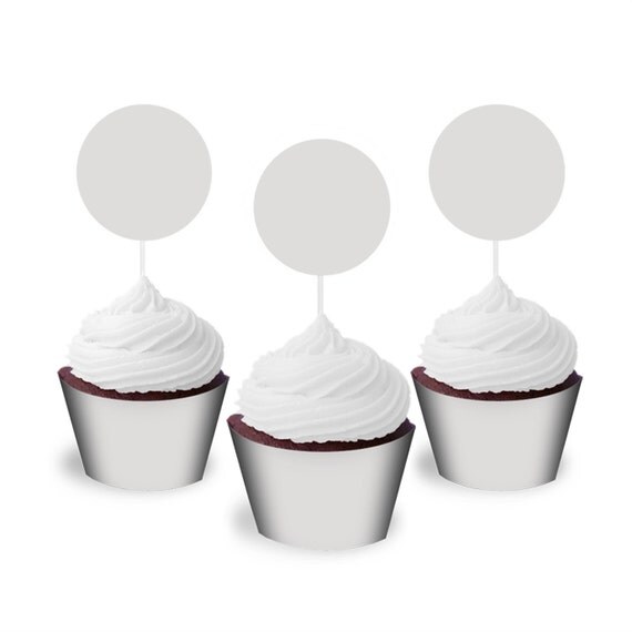 Download Digital Photo Template for cupcake toppers and wrappers. 1