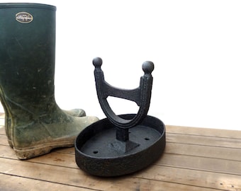 Boot Scraper, Vintage Cast Iron Boot Scraper, Decorative Bootscraper, Boot Cleaner, Porch Decor, Wellington Boots Cleaner, Boot Accessories