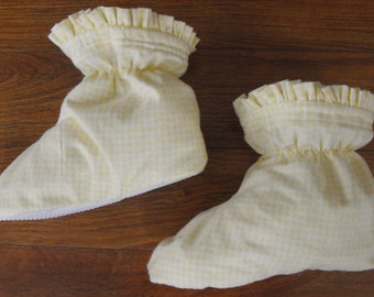 ABDL booties, ab booties, ab flannel booties, ab lined booties