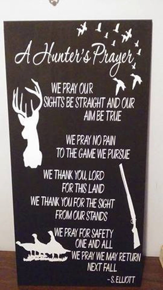 A Hunter's Prayer Sign
