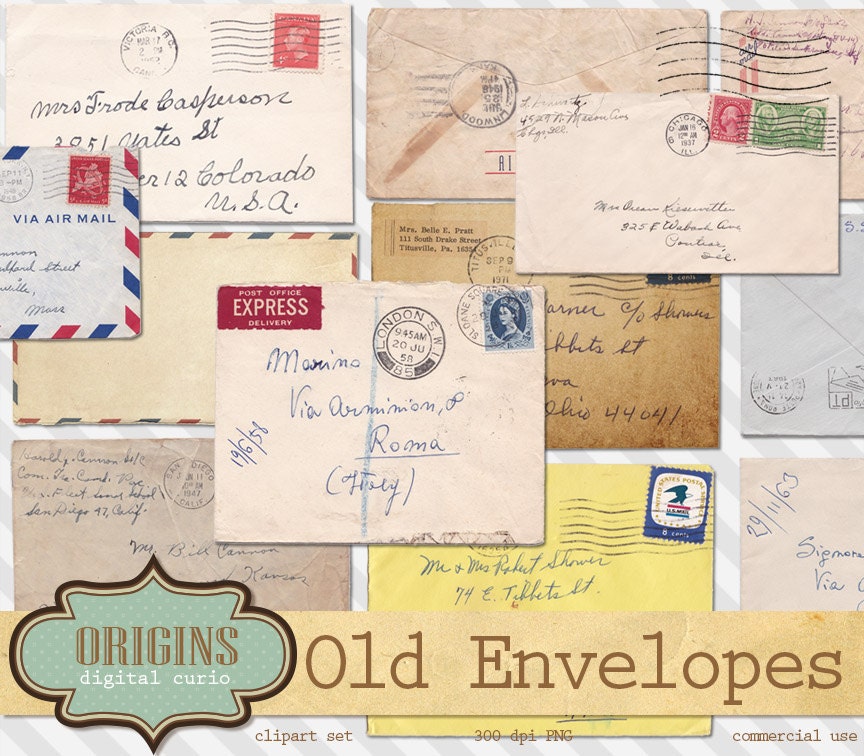 Old Envelopes Clipart Envelope Clip Art Retro Old Letters