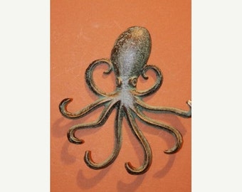 1), Octopus,BL, octopus wall hook, cast iron wall hook, free shipping, octopus key hook, octopus, jewelry hook,scarf hook,necklace