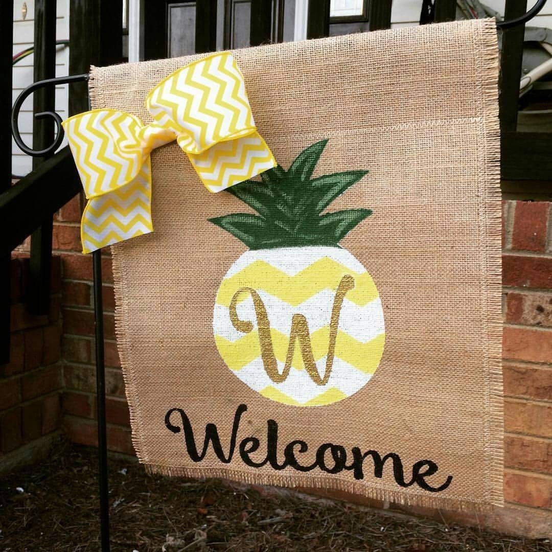 Pineapple Garden Flag Personalized Garden Flag Sign