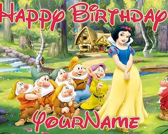Snow White Birthday Banner