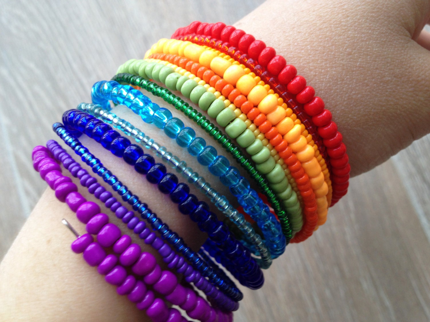 Rainbow bracelet/ Rainbow jewelry/ Rainbow bead bracelet/