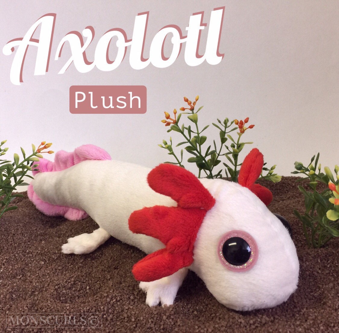 Axolotl Plush by Monscurls on Etsy