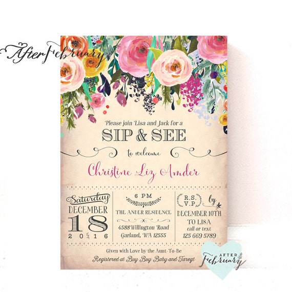 Sip And See Invitations 10