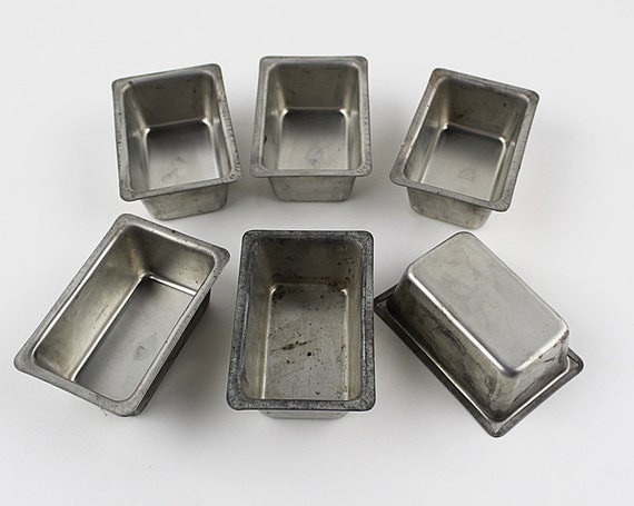 Vintage Metal Small Baking Pans Miniature Baking Pans Small