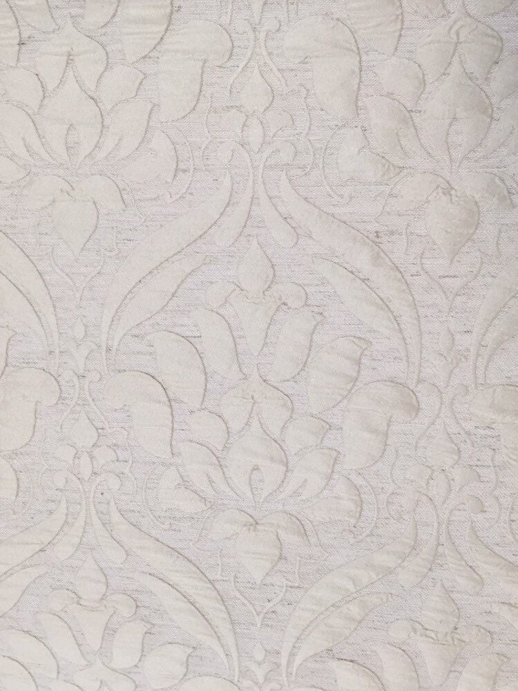 Cream Damask Drapery and Upholstery Fabric Upholstery Fabric