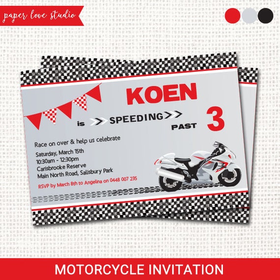 Motorcycle Invitations Free Printable 3