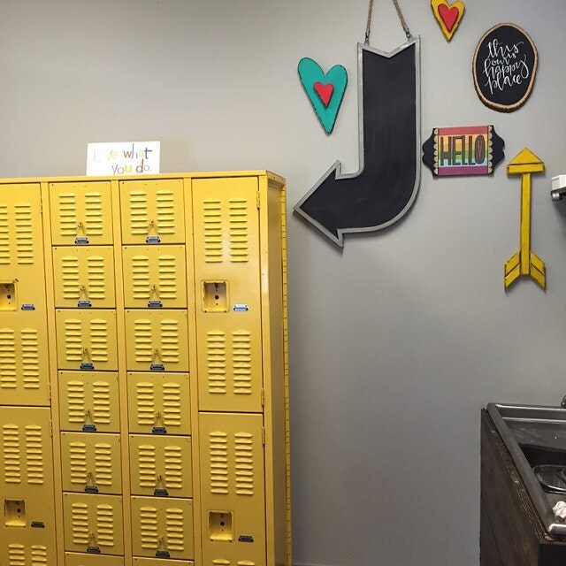 Sunshine Yellow Locker Wardrobe Vintage by DustysRustyLockers