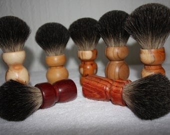 Wooden Shaving brush, Badger hair, Variable woods (select your choice)