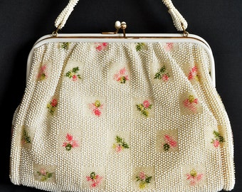 Items similar to Vintage Beaded Purse, Petite Bead by Lumured Evening ...