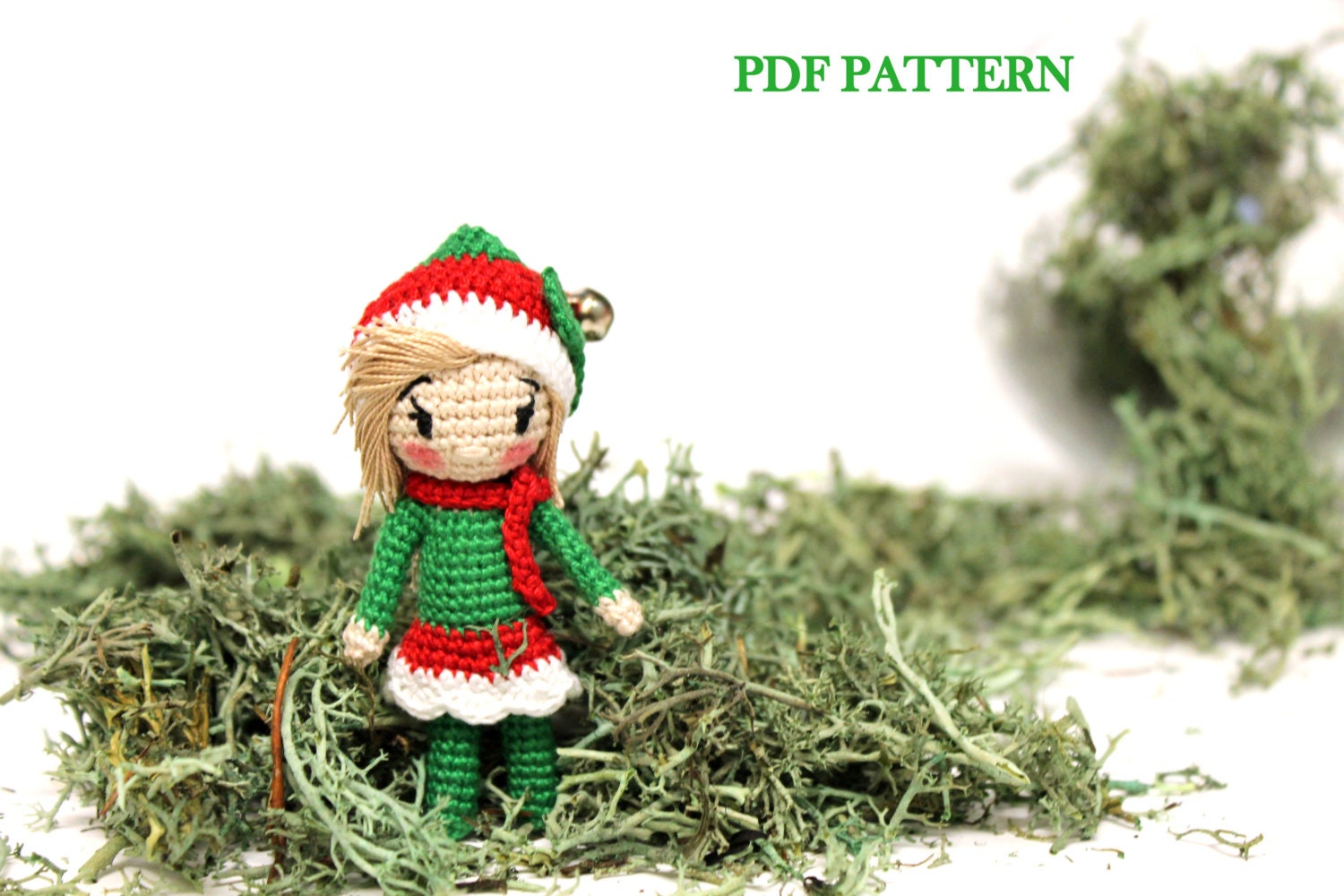 Crochet Elf Pattern Christmas Elf Ornament by PinkMouseBoutique