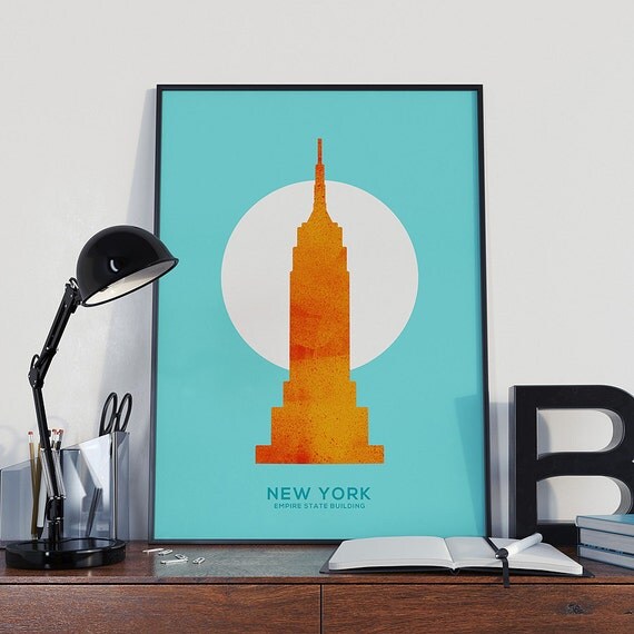 New York Print City Poster New York Wall Art by CooltPrintsCo