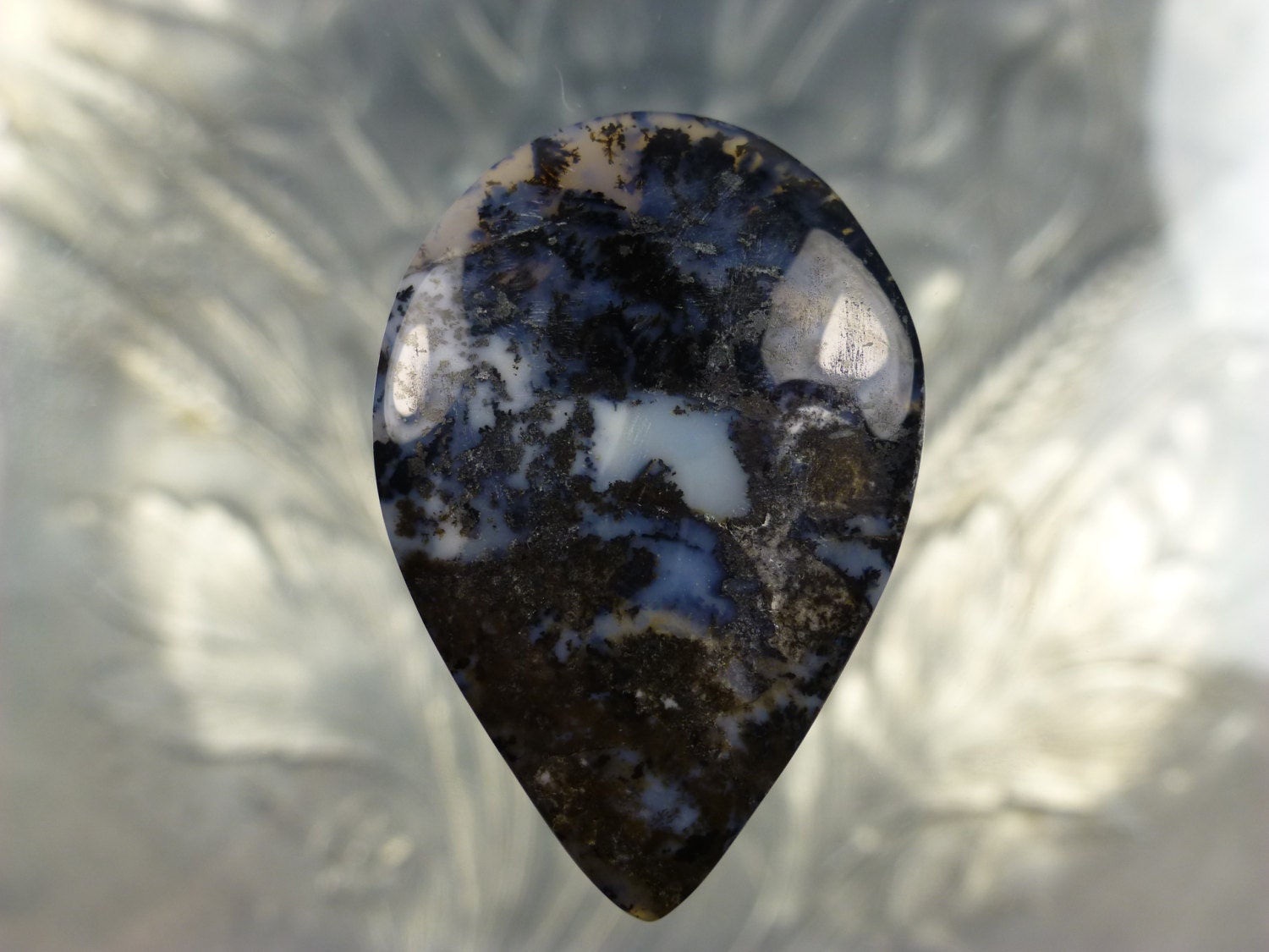 Wyoming Agate Cabochon Dendritic Hand Made Gemstone wire