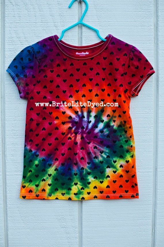 Items similar to Tie Dye Girls T Shirt 5T-Toddler Clothing-Children's ...
