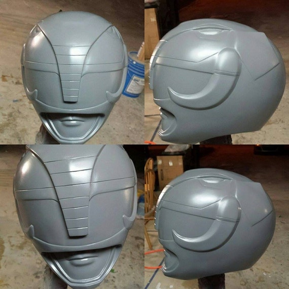 Mighty Morphin Black Power Ranger Helmet Cosplay cast kit