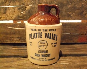 McCormick Platte Valley Straight Corn Whiskey Jug, circa 1970's