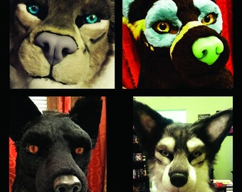 MADE TO ORDER! Custom Fursuit Mask. Moving Jaw. Payment Plan Available.