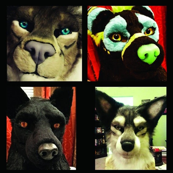 MADE TO ORDER High Quality Custom Fursuit Mask. Moving Jaw.