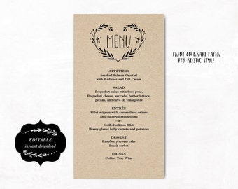 DIY Printable Wedding Stationery Templates by VineWedding on Etsy