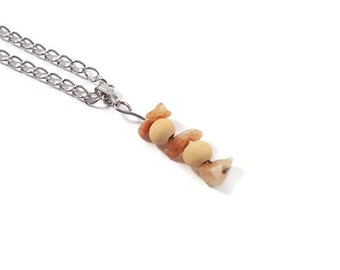 Sunstone necklace, healing stone pendant gemstone jewelry boho bohemian necklace sunstone pendant healing crystal necklace tribal pagan ayin