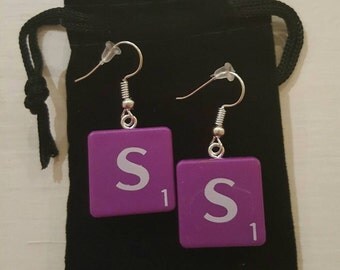 Personalised earrings, initials earrings, letter earrings, alphabet earrings, scrabble earrings, personalized earrings, wedding favours