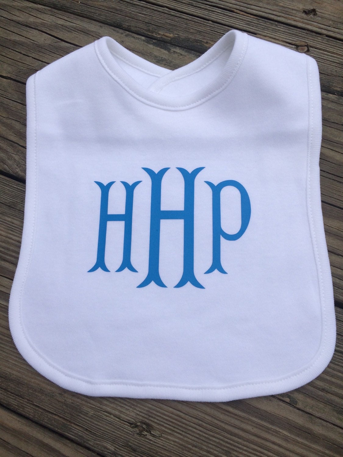 Personalized Monogram Baby Bib Custom Monogram Bib