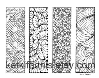 coloring bookmarks patterns bookmarks coloring page instant pdf download digital download hand - Halloween Bookmarks To Color coloring bookmarks patterns bookmarks coloring page instant pdf download digital download hand - Halloween Bookmarks To Color