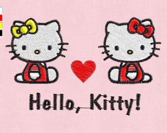 embroidery design Hello Kitty pes hus jef vp3 vip xxx dst exp in zip