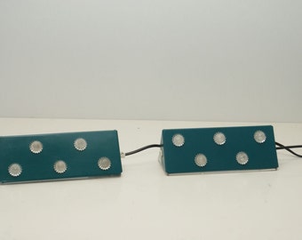 Bedside lamps Vintage with 5 crystals are blue (2 PCs)
