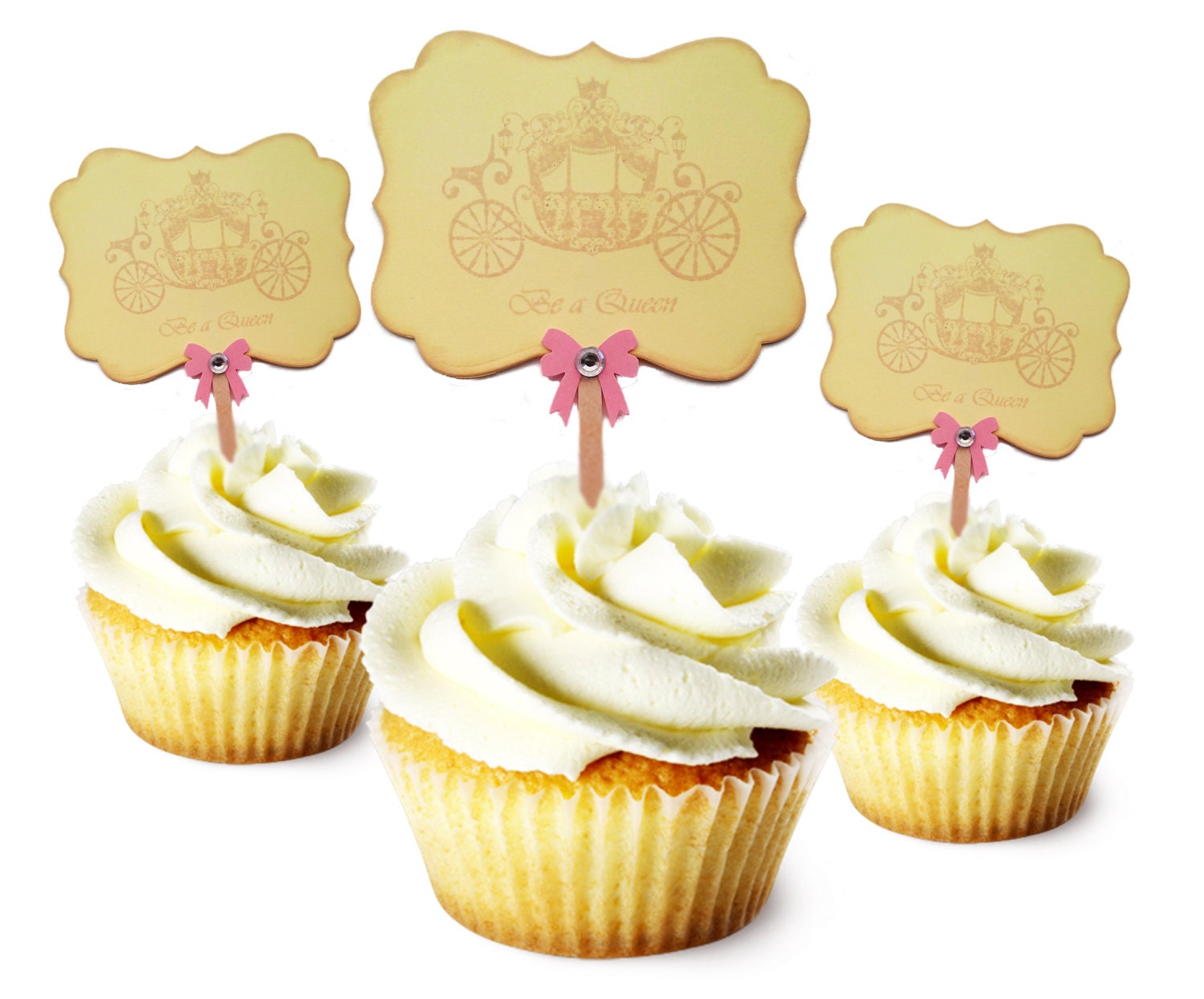 Cinderella Cupcake Toppers Wedding Day by DiAnnasWonderland