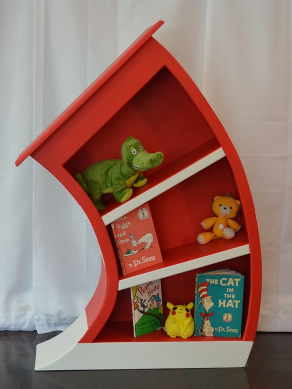 4 ft. Cat In The Hat Bookcase / Dr Seuss by InkedWoodworking