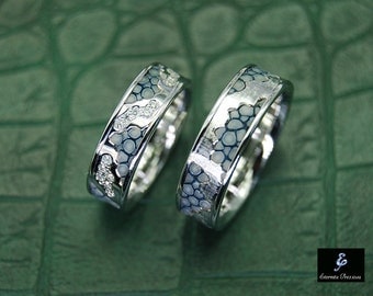 18k white gold with diamonds wedding ring set unique wedding bands 18k gold ring - Unique Wedding Ring 18k white gold with diamonds wedding ring set unique wedding bands 18k gold ring - Unique Wedding Ring