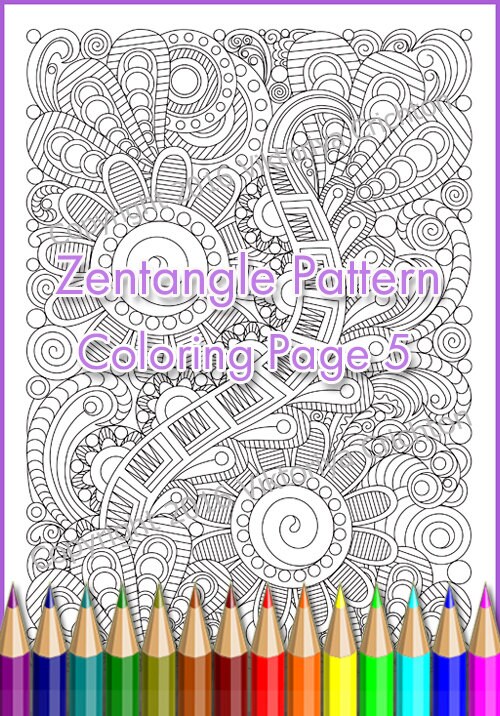 adult coloring page zentangle pattern zentangle inspired