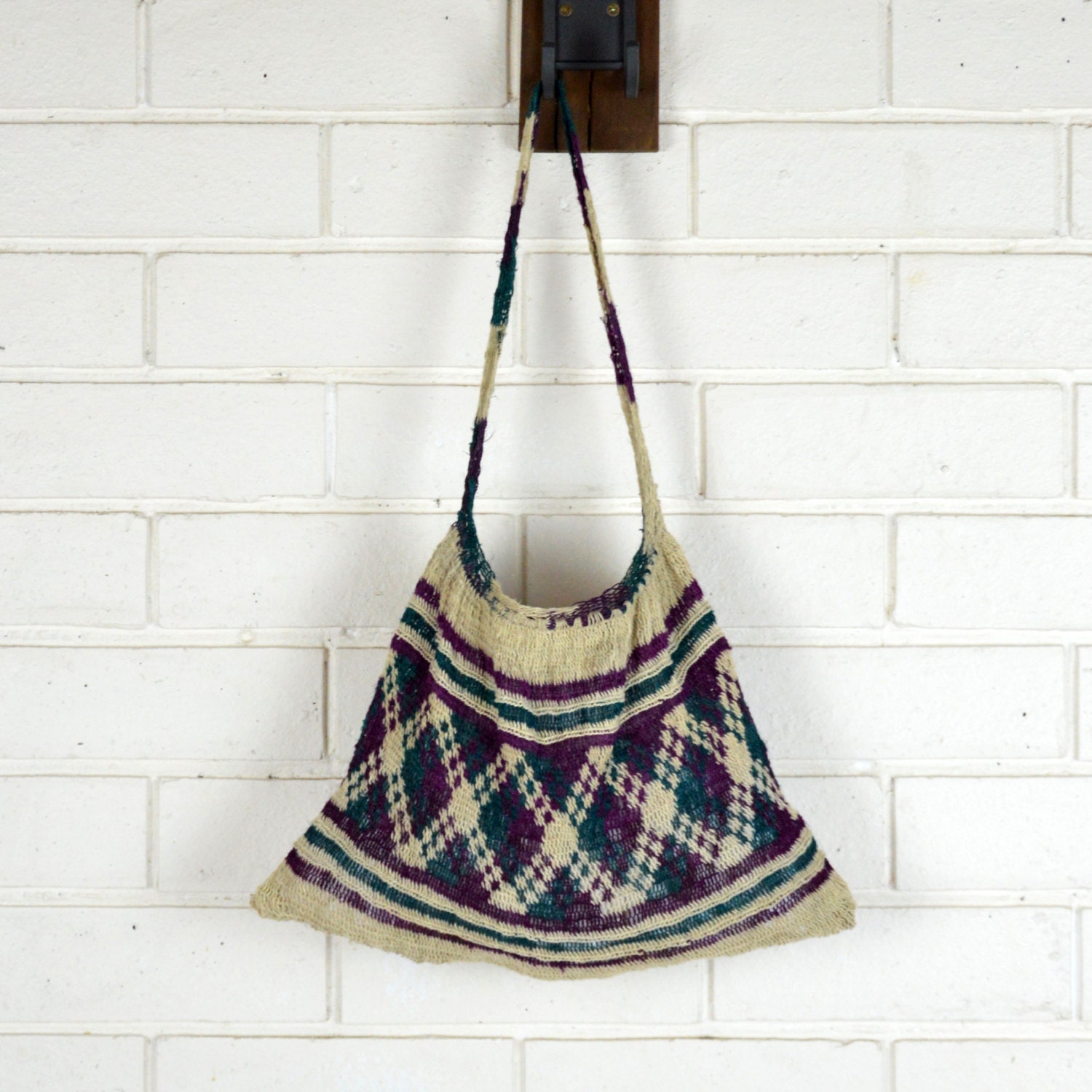 A traditional Bilum  string bag  from Papua New Guinea 