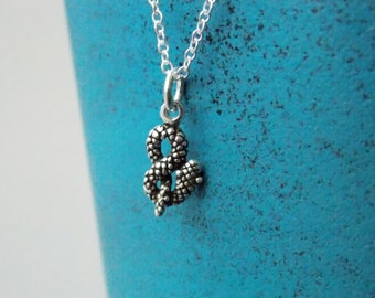 Serpent Necklace Snake Jewelry Snake Charm Snake Pendant Silver Snake Reptile Jewelry 925 sterling