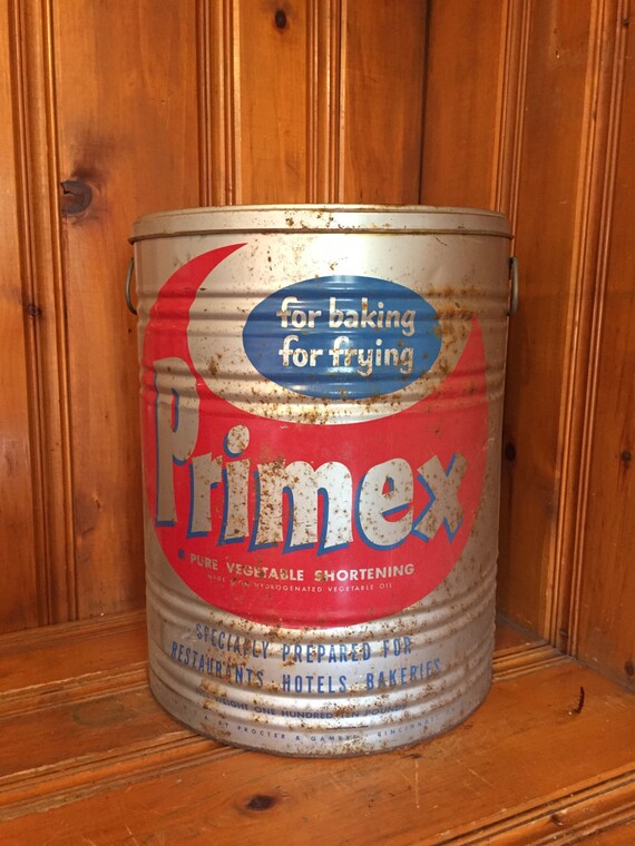 Vintage Primex Pure Vegetable Shortening Can by FilosaphyFinds