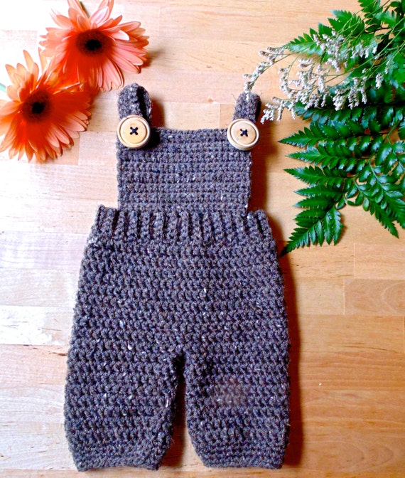 Baby Overalls/ Baby Crochet Overalls/ Overalls Photo Prop/