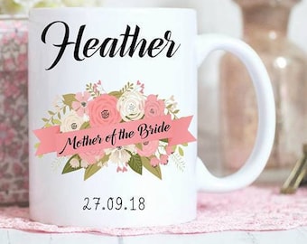 Mother of the Bride mug, Personalised gift, Bridal party gifts, wedding mugs, Gifts for the girls, Personalized bridesmaid gifts