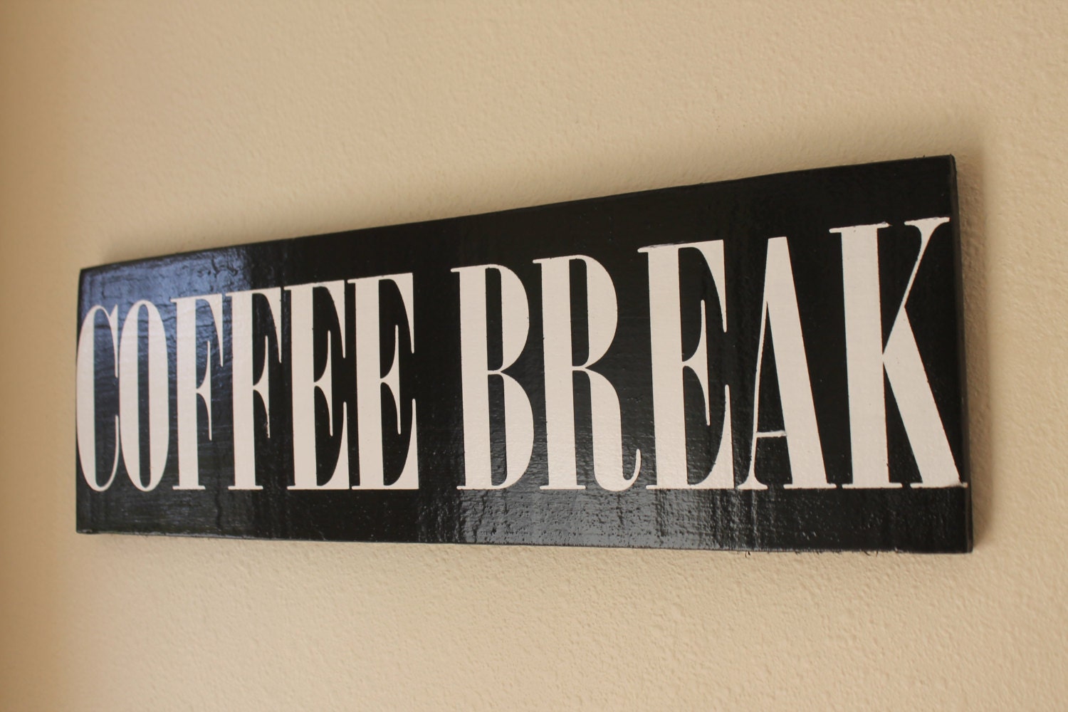 COFFEE BREAK pallet wood sign by FunKindSigns on Etsy