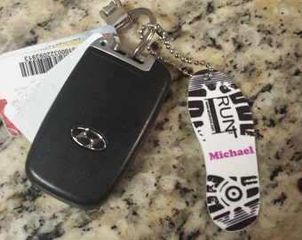 I Run 4 Key Chain personalized with your name