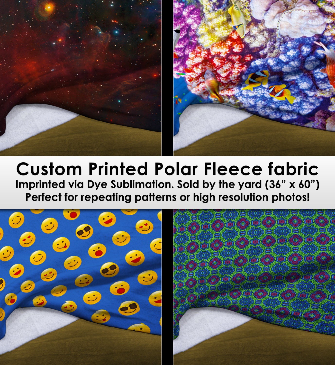 Custom Printed Polar Fleece Fabric