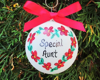 Aunt ornament,Aunt custom personalized christmas ornament,aunt gift, friend,BFF,best friend,friends,sisters,sister