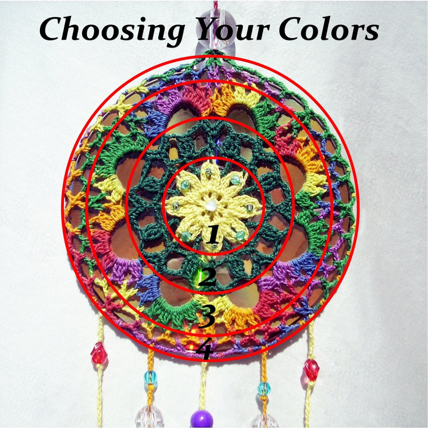 Mandala Suncatcher Design Your Own by RecycledSerendipity on Etsy